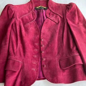RARE Vintage Hot Pink Suede Gucci Jacket Women's